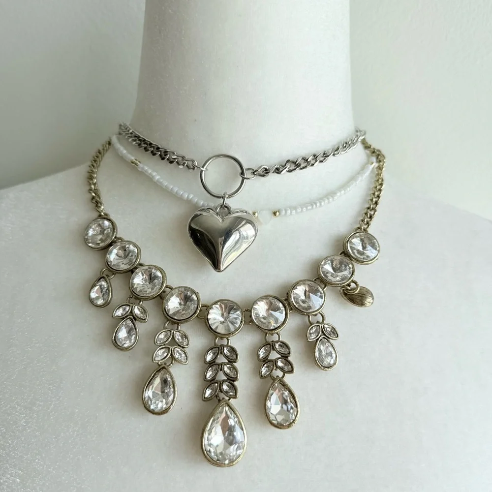 90s waterfall statement necklace - Picture 2 of 5